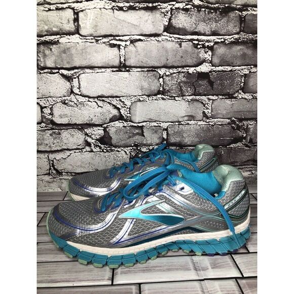 Brooks GTS Blue Gray Mesh Synthetic Lace Up Running Shoes Women Sz 11.5N US/44EU - Picture 4 of 16